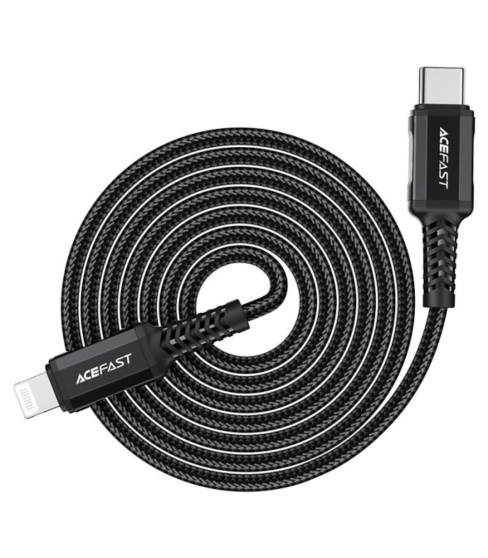 کابل شارژ ۱.۸ متری USB-C به لایتنینگ ایس فست مدل ACEFAST C4-01 USB-C to Lightning C94-مشکی