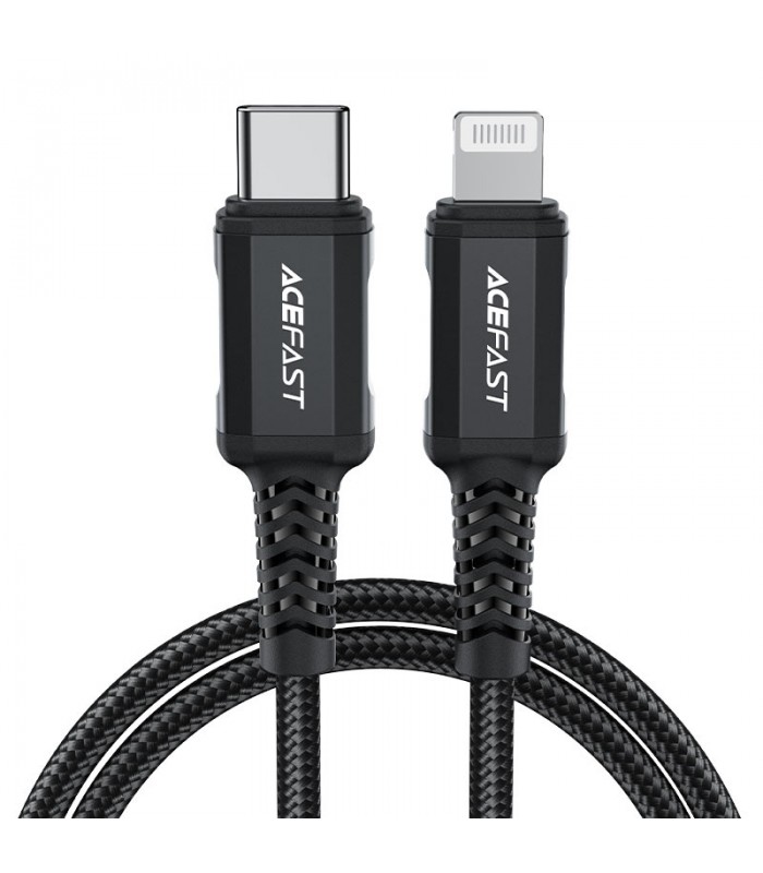 کابل شارژ ۱.۸ متری USB-C به لایتنینگ ایس فست مدل ACEFAST C4-01 USB-C to Lightning C94-مشکی