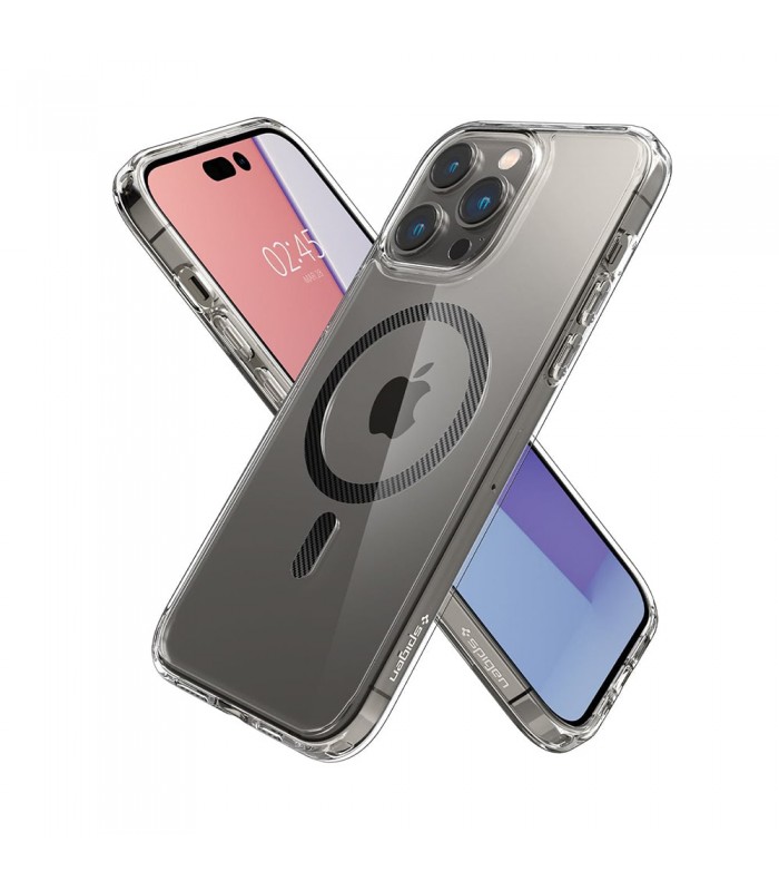 کیس Spigen مدل Ultra Hybrid MagFit Carbon Fiber مناسب iPhone 14 Pro Max-شفاف/کربن-ACS04827