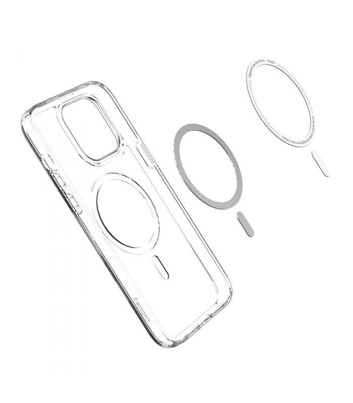 کیس Spigen مدل Ultra Hybrid MagFit Carbon Fiber مناسب iPhone 14 Pro Max-شفاف/کربن-ACS04827