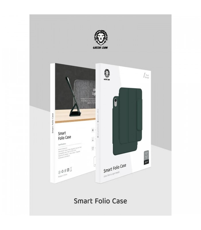کیف کلاسوری آیپد۱۰  (۱۰.۹ اینچی) گرین مدل Green Smart Folio Magnetic-سبز