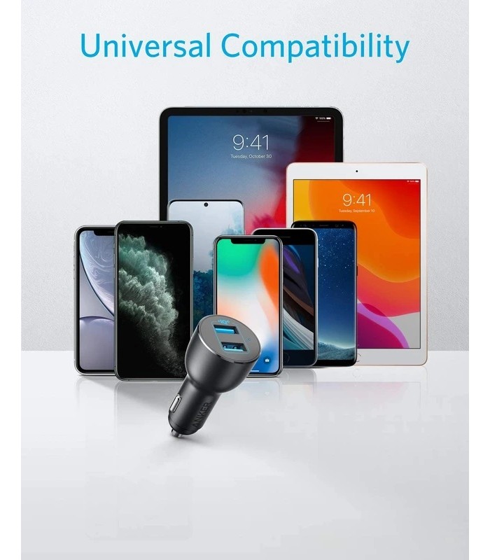 شارژر فندکی انکر مدل Anker PowerDrive III A2729H11 رنگ مشکی