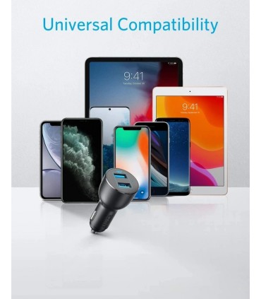 شارژر فندکی انکر مدل Anker PowerDrive III A2729H11 رنگ مشکی