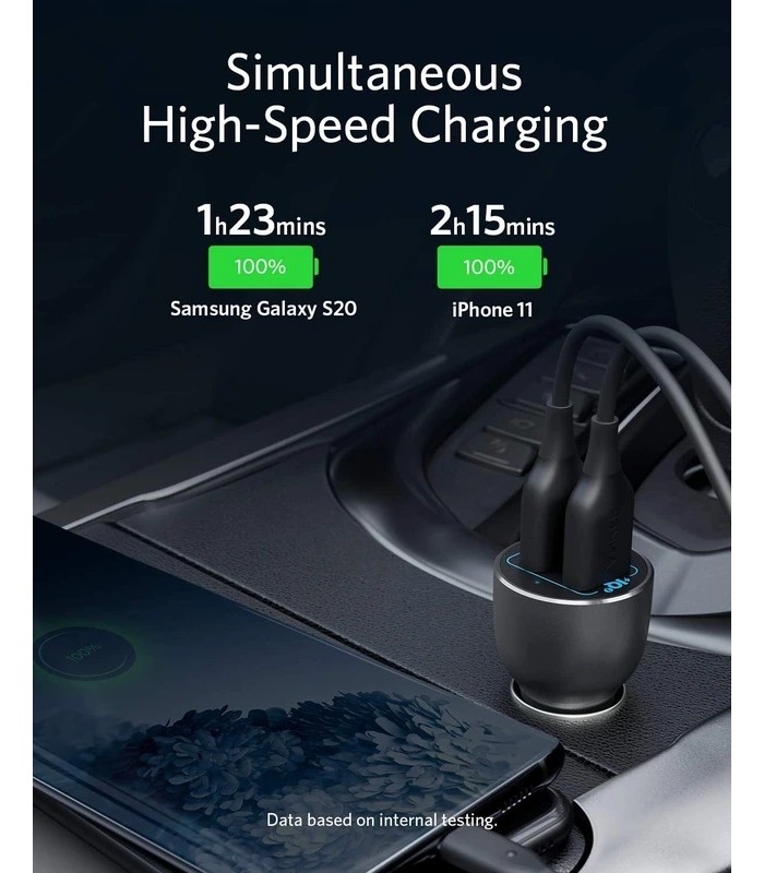 شارژر فندکی انکر مدل Anker PowerDrive III A2729H11 رنگ مشکی