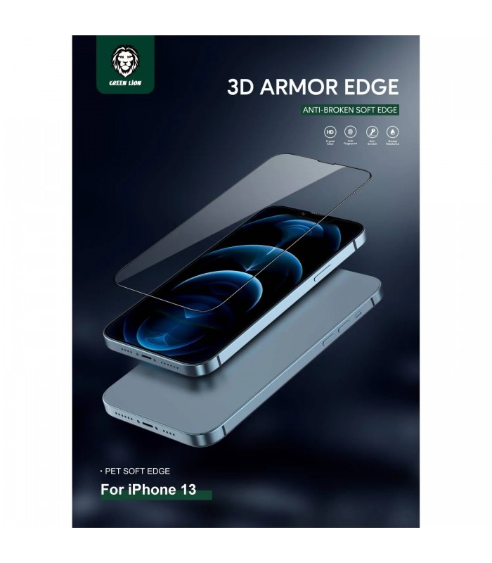 گلس شفاف گرین مدل 3D Armor Edge Glass مناسب برای گوشی 14/13/13 Pro