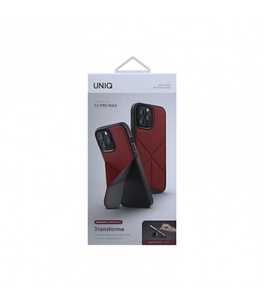 کیس استند دار یونیک مناسب iPhone 13 Pro Max مدل UNIQ Transforma MagSafe-قرمز