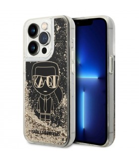 کیس آکواریومی سی جی موبایل مناسب iPhone 14 Pro مدل CG Mobile KARL LAGERFELD-مشکی/طلایی-KLHCP14LLGGKBK