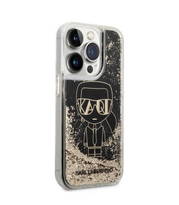 کیس آکواریومی سی جی موبایل مناسب iPhone 14 Pro مدل CG Mobile KARL LAGERFELD-مشکی/طلایی-KLHCP14LLGGKBK