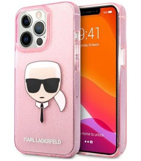 کیس اکلیلی سی جی موبایل مناسب iPhone 13 Pro Max مدل CG Mobile KARL LAGERFELD-صورتی-KLHCP13XKHTUGLP