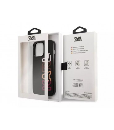 کیس سی جی موبایل مناسب iPhone 13 Pro مدل CG Mobile KARL LAGERFELD-مشکی-KLHCP13LPCOBK