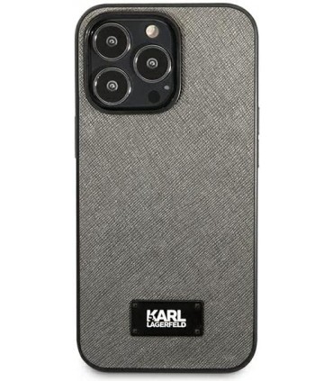 کیس سی جی موبایل مناسب iPhone 13 Pro مدل CG Mobile KARL LAGERFELD-نقره‌ای-KLHCP13LSFMP2DG