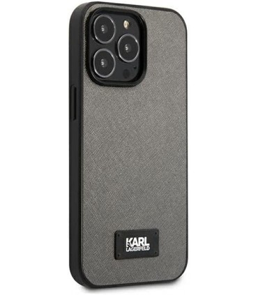 کیس سی جی موبایل مناسب iPhone 13 Pro مدل CG Mobile KARL LAGERFELD-نقره‌ای-KLHCP13LSFMP2DG