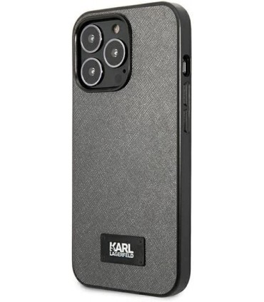 کیس سی جی موبایل مناسب iPhone 13 Pro مدل CG Mobile KARL LAGERFELD-نقره‌ای-KLHCP13LSFMP2DG