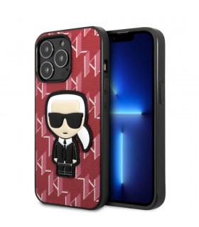 کیس چرمی سی جی موبایل مناسب iPhone 13 Pro مدل CG Mobile KARL LAGERFELD-صورتی-KLHCP13LPMNIKPI