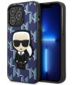 کیس چرمی سی جی موبایل مناسب iPhone 13 Pro مدل CG Mobile KARL LAGERFELD-آبی-KLHCP13LPMNIKBL