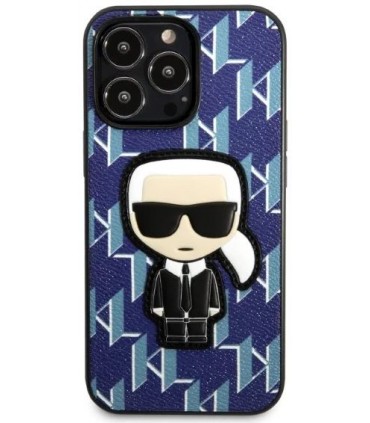 کیس چرمی سی جی موبایل مناسب iPhone 13 Pro مدل CG Mobile KARL LAGERFELD-آبی-KLHCP13LPMNIKBL