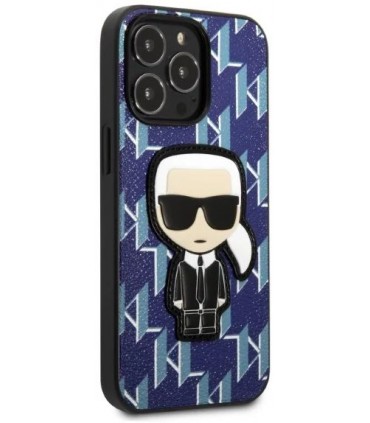 کیس چرمی سی جی موبایل مناسب iPhone 13 Pro مدل CG Mobile KARL LAGERFELD-آبی-KLHCP13LPMNIKBL