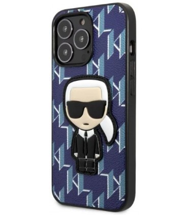 کیس چرمی سی جی موبایل مناسب iPhone 13 Pro مدل CG Mobile KARL LAGERFELD-آبی-KLHCP13LPMNIKBL