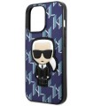 کیس چرمی سی جی موبایل مناسب iPhone 13 Pro مدل CG Mobile KARL LAGERFELD-آبی-KLHCP13LPMNIKBL