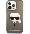 کیس اکلیلی سی جی موبایل مناسب iPhone 13 Pro Max مدل CG Mobile KARL LAGERFELD-دودی-KLHCP13XKHTUGLB