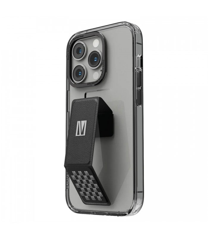 کیس شفاف استند‌دار لولو مدل Levelo Morphix Clara مناسب iPhone 14 Pro Max-مشکی/سفید