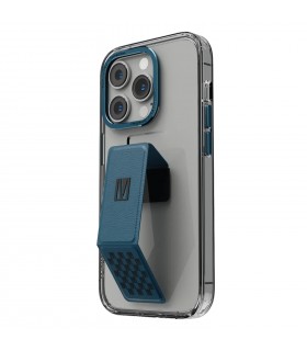 کیس شفاف استند‌دار لولو مدل Levelo Morphix Clara مناسب iPhone 14 Pro Max-مشکی/آبی