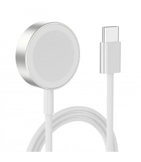 کابل شارژ اپل واچ گرین مدل Green Magnetic Charging Cable for iWatch USB-C-۱.۲ متری-سفید