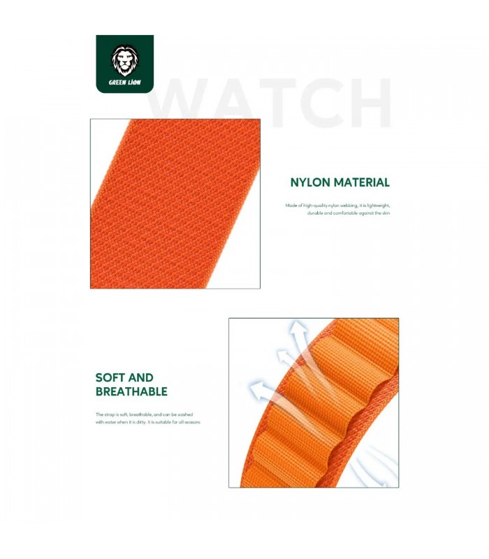بند نایلونی اپل واچ  گرین مدل Green Ultra Series Watchband 42/44/45/49mm-مشکی