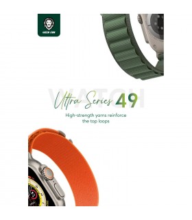 بند نایلونی اپل واچ  گرین مدل Green Ultra Series Watchband 42/44/45/49mm-مشکی
