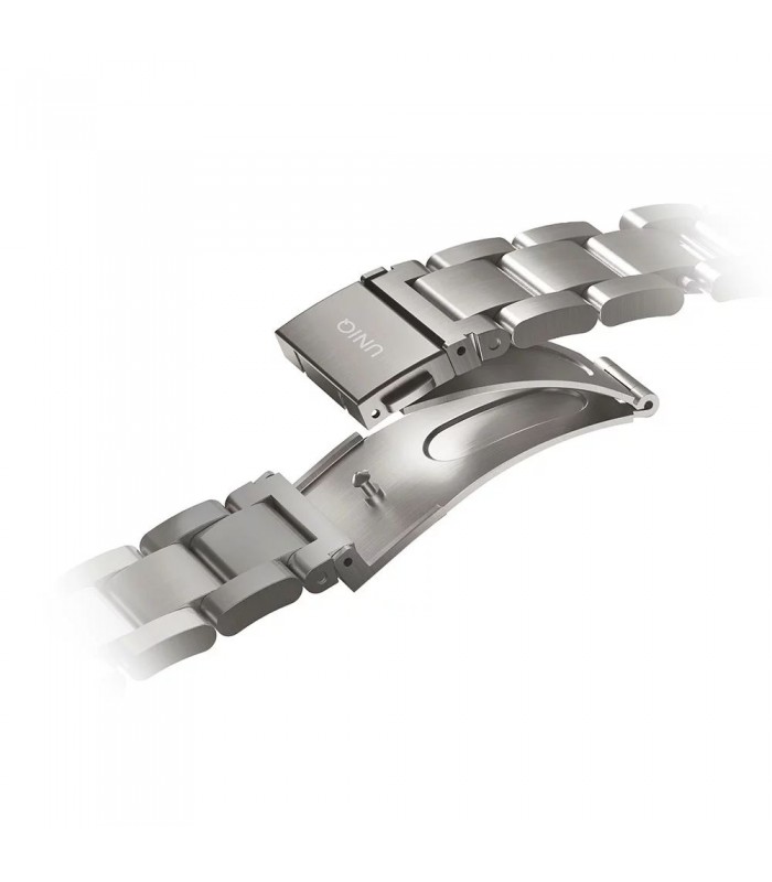 بند استیل اپل واچ یونیک مدل UNIQ OSTA رنگ نقره‌ای سایز49/45/44/42mm