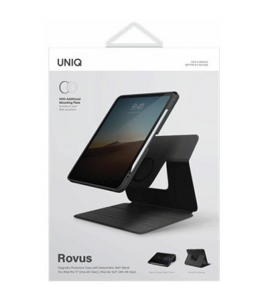 کیف کلاسوری یونیک مدل UNIQ Rovus مناسب برای تبلت اپل iPad Pro 11"/iPad Air 10.9"-مشکی-ROVUSBLK