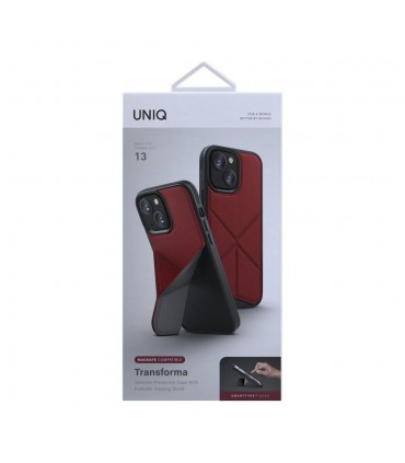 کیس استند دار یونیک مناسب iPhone 13/14 مدل UNIQ Transforma MagSafe-قرمز