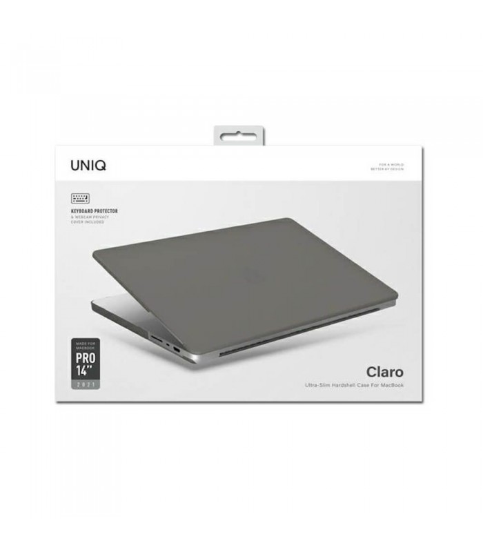 محافظ مک بوک پرو ۱۴ اینچی یونیک مدل UNIQ Claro-دودی مات