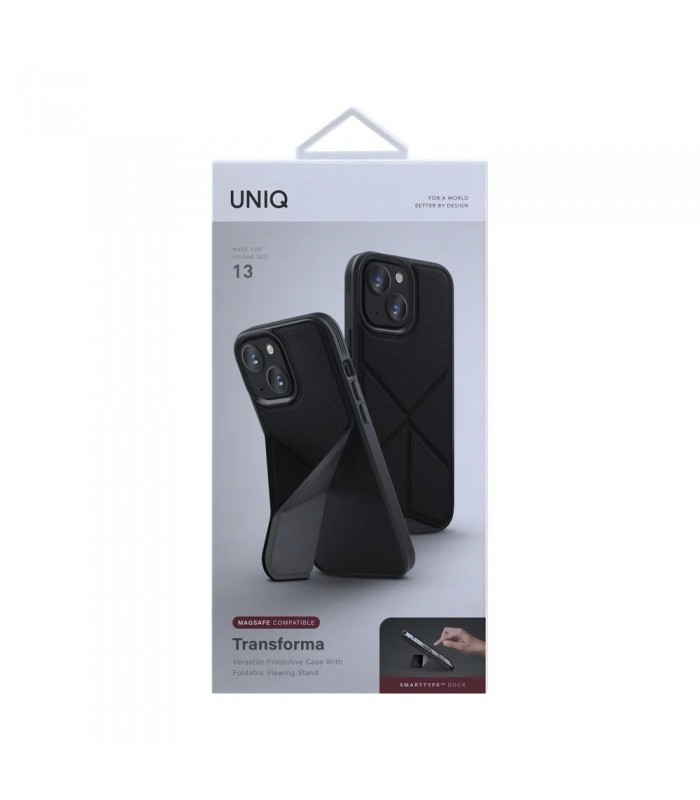 کیس استند دار یونیک مناسب iPhone 13/14 مدل UNIQ Transforma MagSafe-مشکی