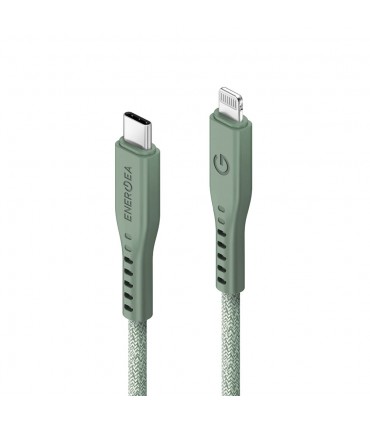 کابل شارژ ۱.۵ متری USB-C به لایتنینگ Energea مدل Flow-سبز