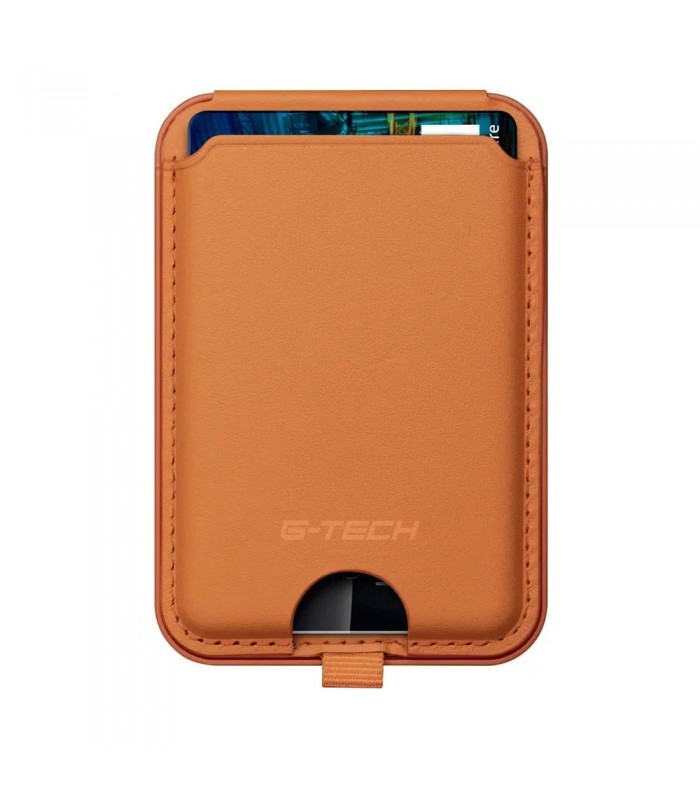 جاکارتی مگ سیف استند‌دار G-Tech مدل MagSafe Card Holder-قهوه‌ای روشن