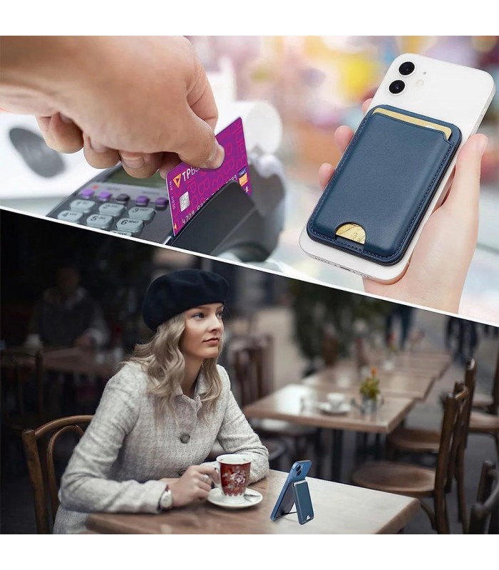 جاکارتی مگ سیف استند‌دار G-Tech مدل MagSafe Card Holder-سبز