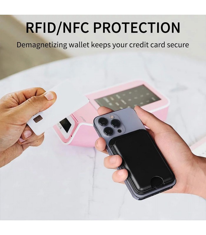 جاکارتی مگ سیف استند‌دار G-Tech مدل MagSafe Card Holder-آبی