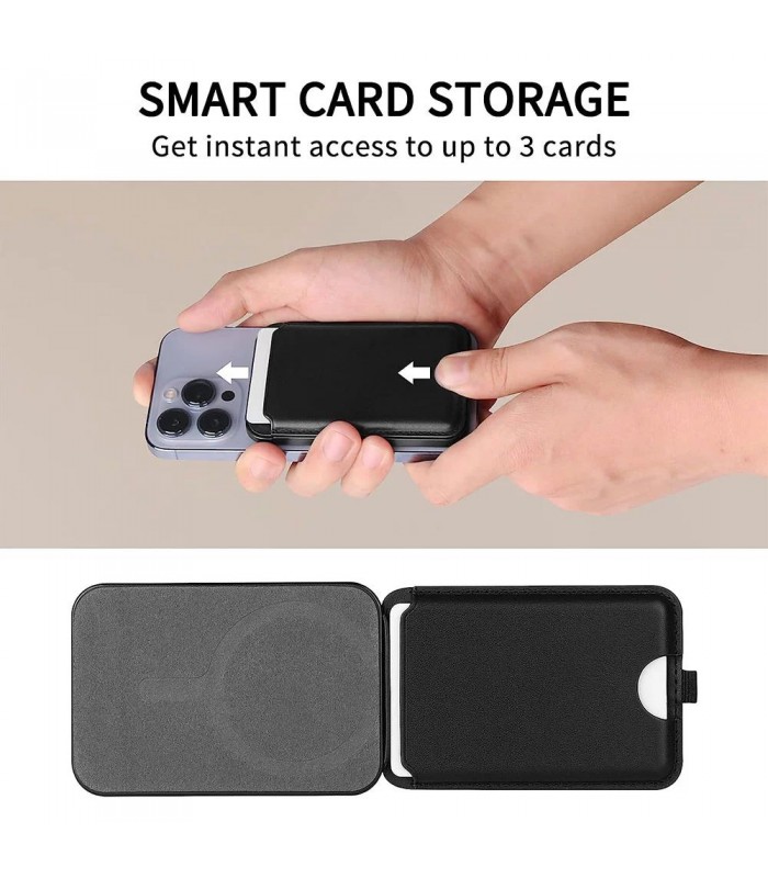 جاکارتی مگ سیف استند‌دار G-Tech مدل MagSafe Card Holder-آبی