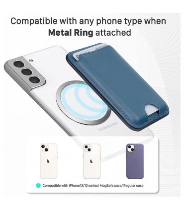 جاکارتی مگ سیف استند‌دار G-Tech مدل MagSafe Card Holder-آبی