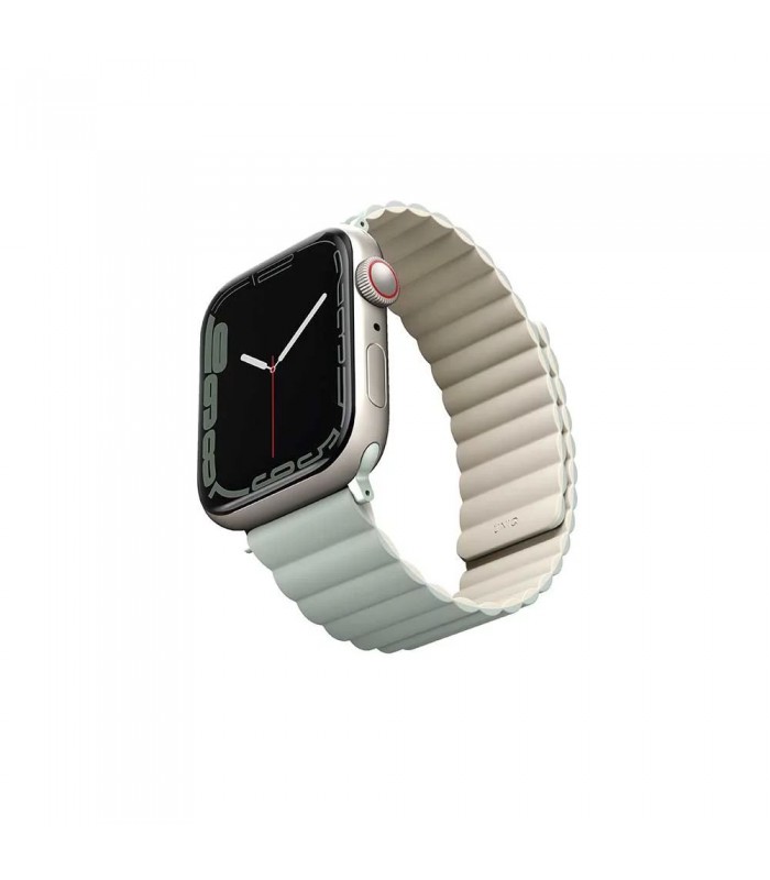 بند دورو اپل واچ  یونیک مدل Uniq Revix Reversible 42/44/45/49mm-سبز روشن/بژ-REVSAGBEG