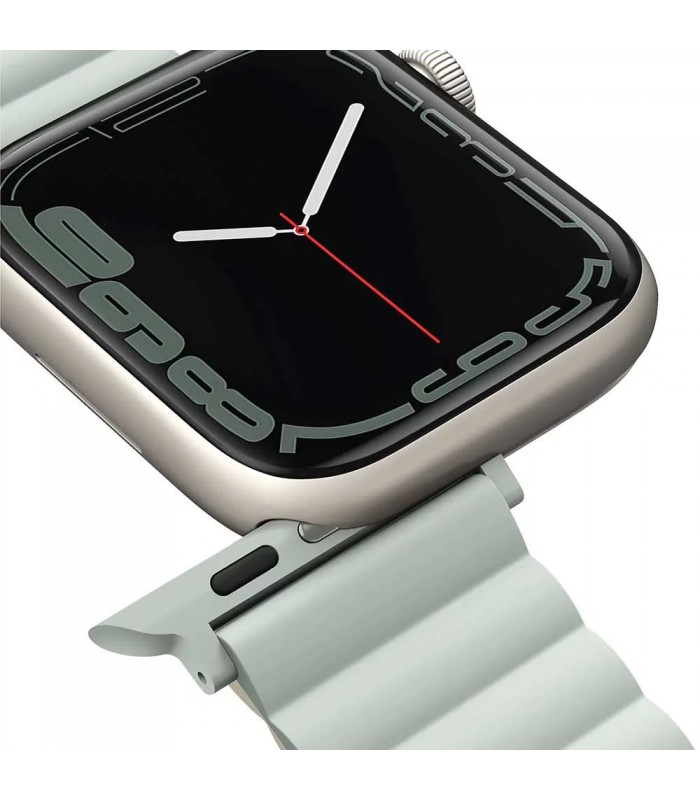 بند دورو اپل واچ  یونیک مدل Uniq Revix Reversible 42/44/45/49mm-سبز روشن/بژ-REVSAGBEG