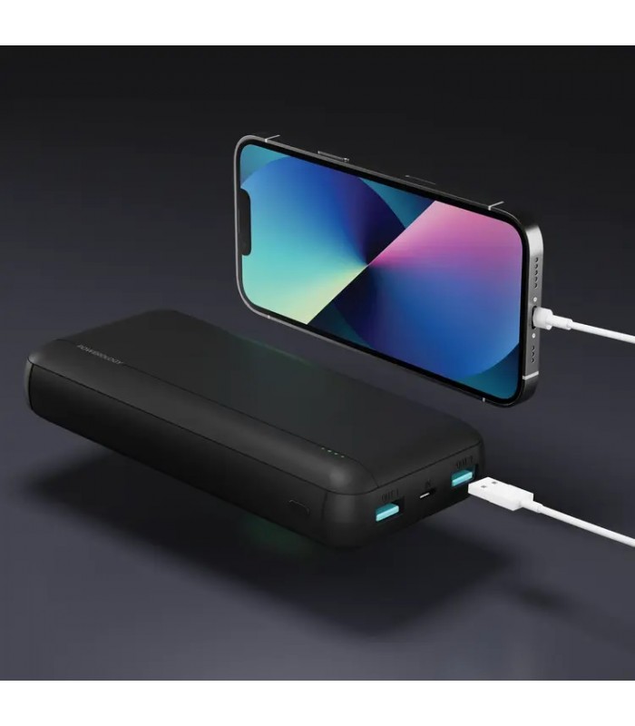 پاوربانک ۲۰۰۰۰ پاورولوژی مدل Powerology Quick Charging Power Bank-20W-مشکی