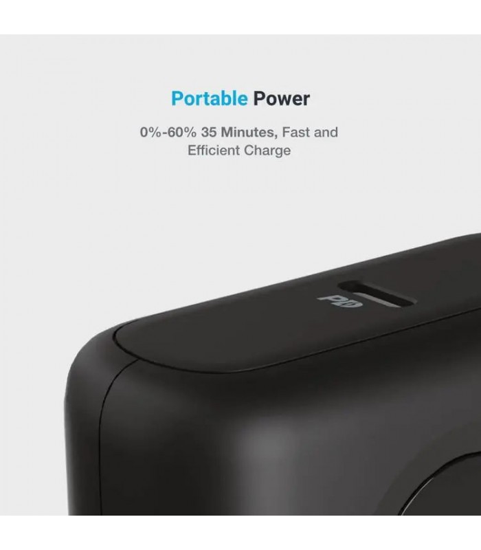 پاوربانک ۱۰۰۰۰ پاورولوژی مدل Powerology Ultra-Compact PD Power Bank-20W-مشکی