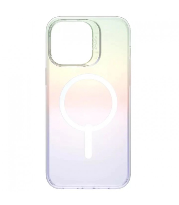 کیس مگ‌سیف زگ مدل ZAGG Iridescent Anti-Microbial Snap Case مناسب iPhone 14 Pro-هفت رنگ