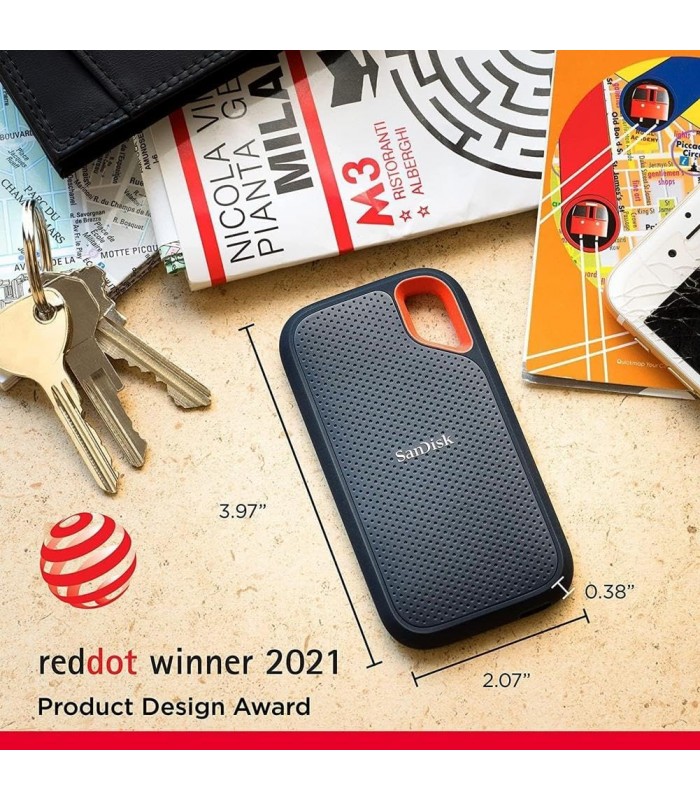 حافظه SSD اکسترنال سن دیسک مدل SanDisk Extreme Portable SSD E61-۲ ترابایت
