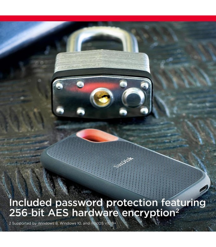 حافظه SSD اکسترنال سن دیسک مدل SanDisk Extreme Portable SSD E61-۲ ترابایت
