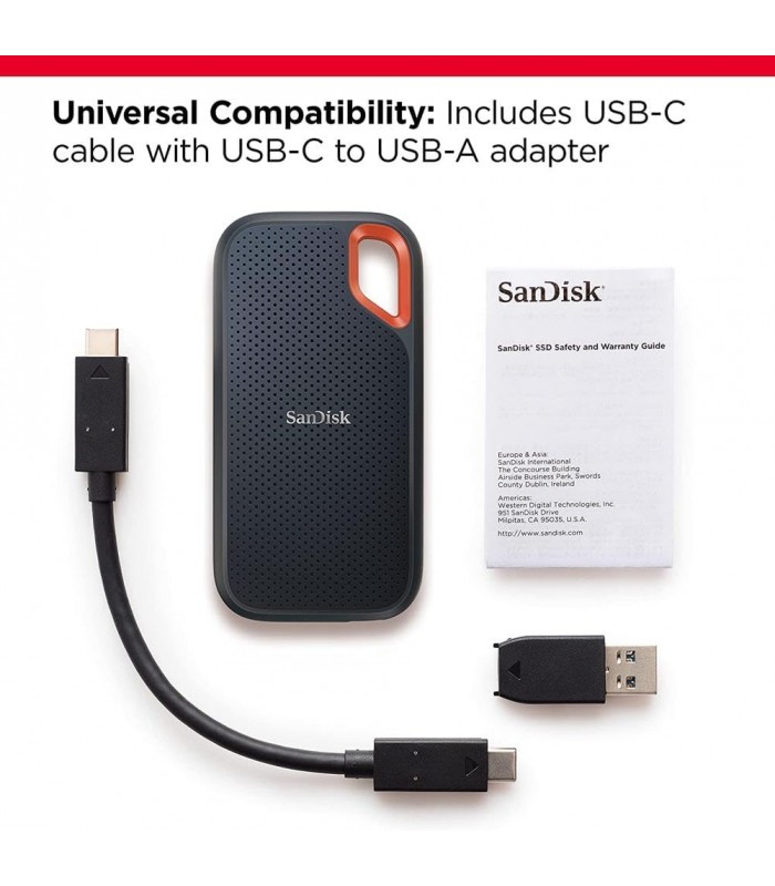 حافظه SSD اکسترنال سن دیسک مدل SanDisk Extreme Portable SSD E61-۲ ترابایت