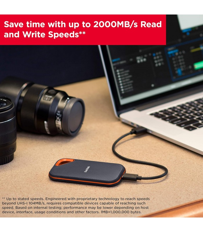 حافظه SSD اکسترنال سن دیسک مدل SanDisk Extreme Pro Portable SSD E81-۲ ترابایت