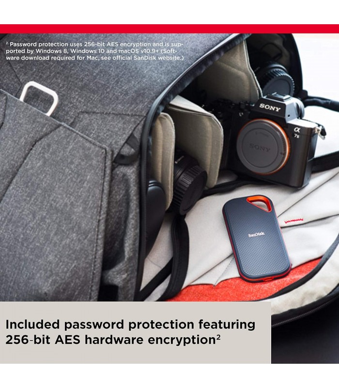 حافظه SSD اکسترنال سن دیسک مدل SanDisk Extreme Pro Portable SSD E81-۲ ترابایت